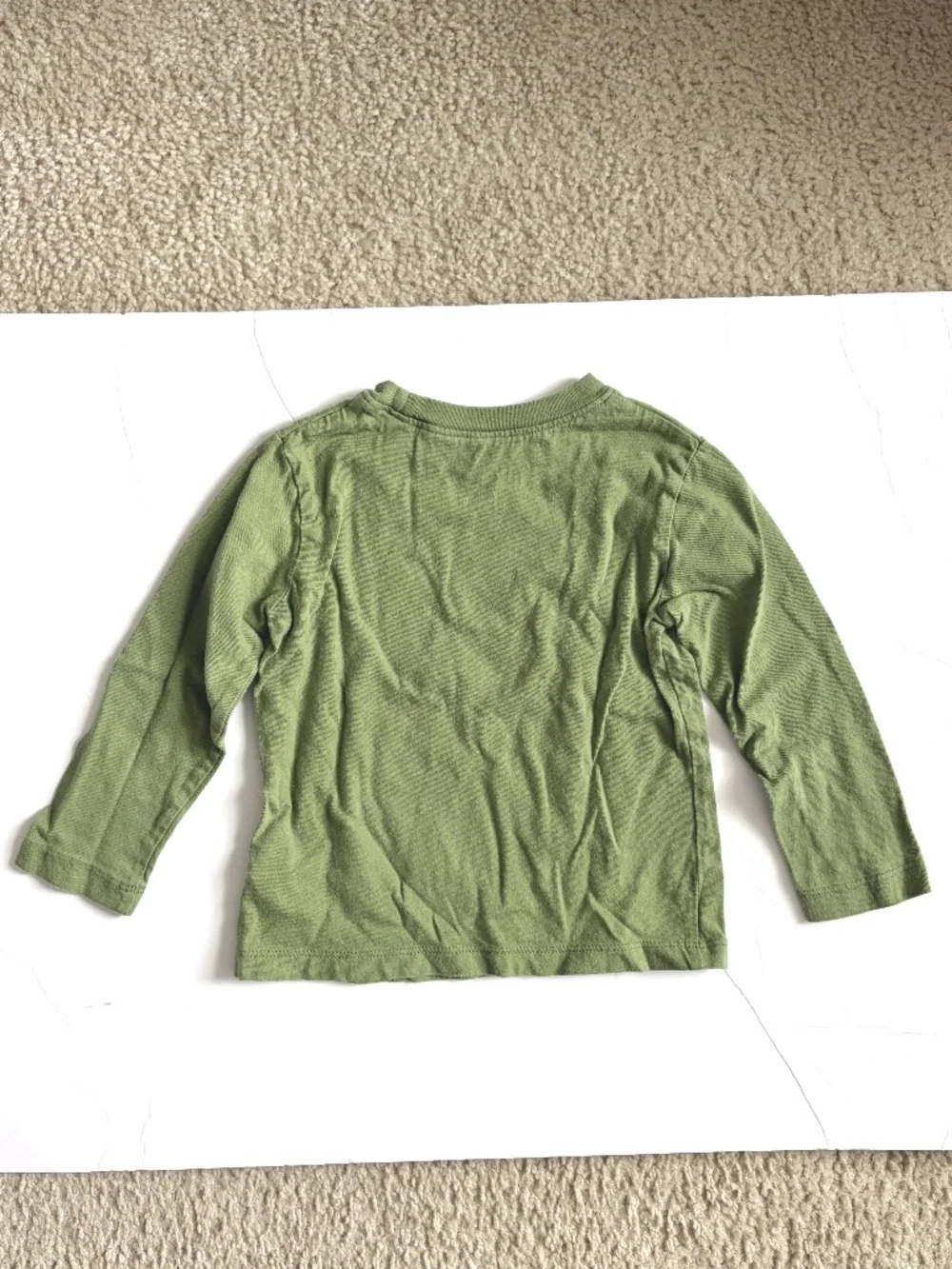 Baby Gap Disney Toddler Boy Mickey Mouse Long Sleeve Shirt Green Size 2T